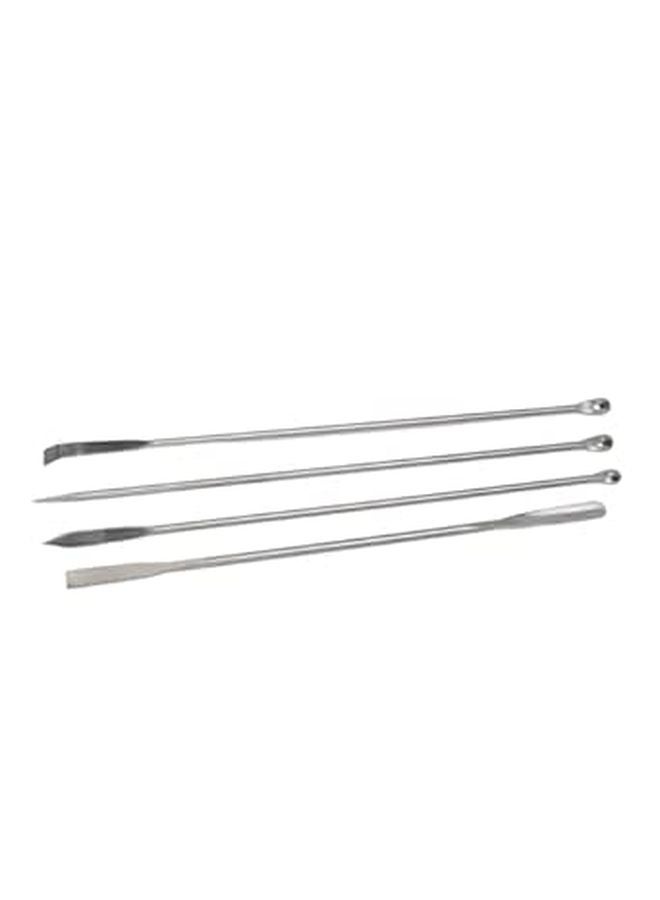 304 Stainless Steel Micro Spoon Spatula Set 4Pcs Laboratory Mixing Utensil For Chemical Compounds - Image 1