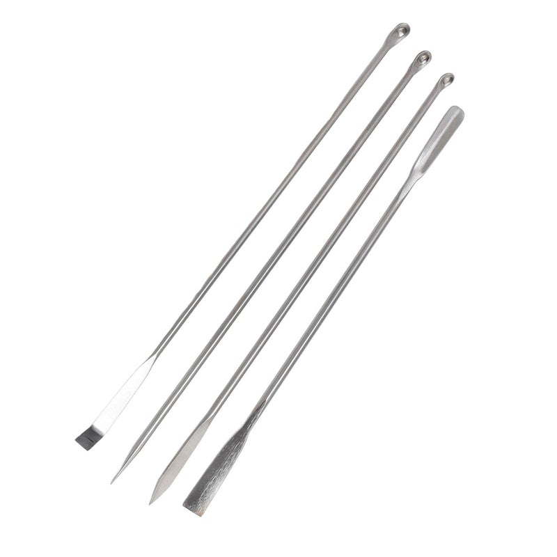 304 Stainless Steel Micro Spoon Spatula Set 4Pcs Laboratory Mixing Utensil For Chemical Compounds - Image 4