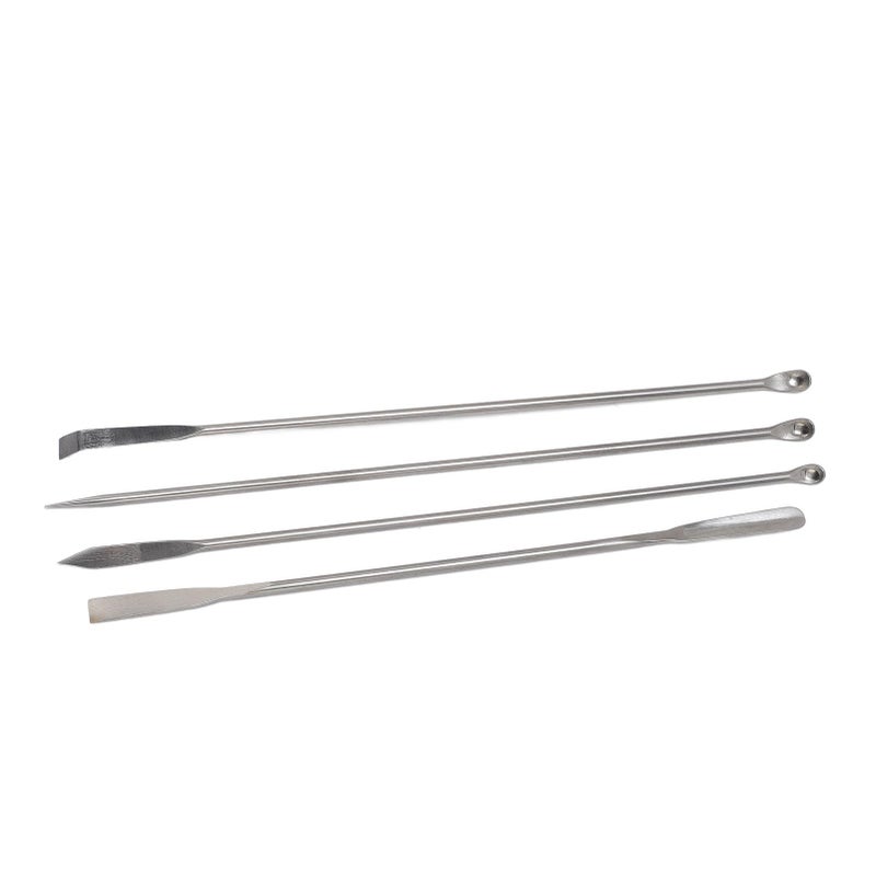 304 Stainless Steel Micro Spoon Spatula Set 4Pcs Laboratory Mixing Utensil For Chemical Compounds - Image 2