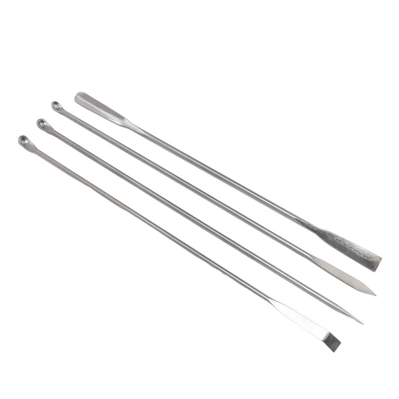 304 Stainless Steel Micro Spoon Spatula Set 4Pcs Laboratory Mixing Utensil For Chemical Compounds - Image 5