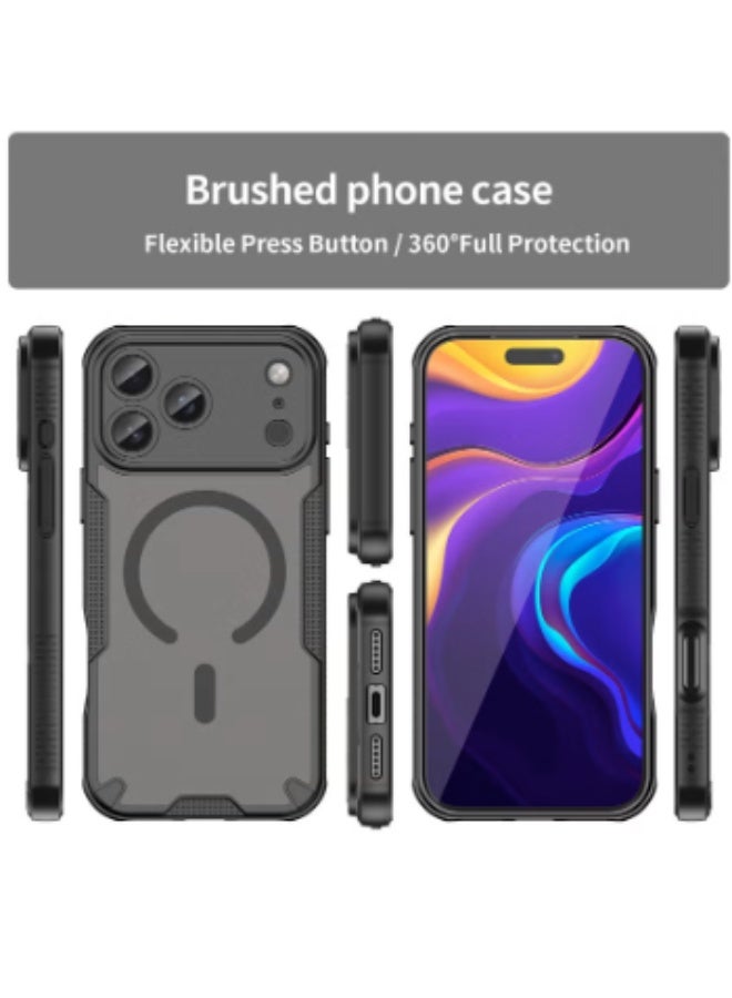 Magnetic Compatible with iPhone 17 Pro Max Case, [Compatible with Mag-Safe] Slim Translucent Matte Phone Case Slim Fit Military Grade Drop Protection Shockproof Anti-Fingerprint Phone Case, 6.9'' inch 2025 - Image 4
