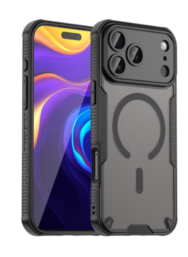 Magnetic Compatible with iPhone 17 Pro Max Case, [Compatible with Mag-Safe] Slim Translucent Matte Phone Case Slim Fit Military Grade Drop Protection Shockproof Anti-Fingerprint Phone Case, 6.9'' inch 2025 - Image 1
