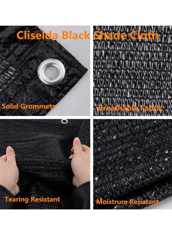 Generic 70%-80% Black Shade Cloth for Patio, UV Resistant Sun Shade Mesh Net with Grommets, Mesh Tarp Plant Shade Cover for Plants Garden Greenhouse Backyard Outdoor - Image 5