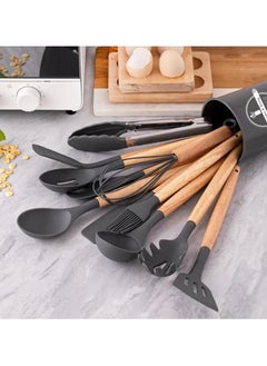 12-Piece Kitchen Silicone Bamboo Handles Distribution Set, Non-Stick Cookware, for Stirring Food - Multi Color - pzsku/ZA3F765ABB90A7892AAA0Z/45/_/1732307926/eb62e6f2-e35e-482d-b577-4c3a2fcd7387