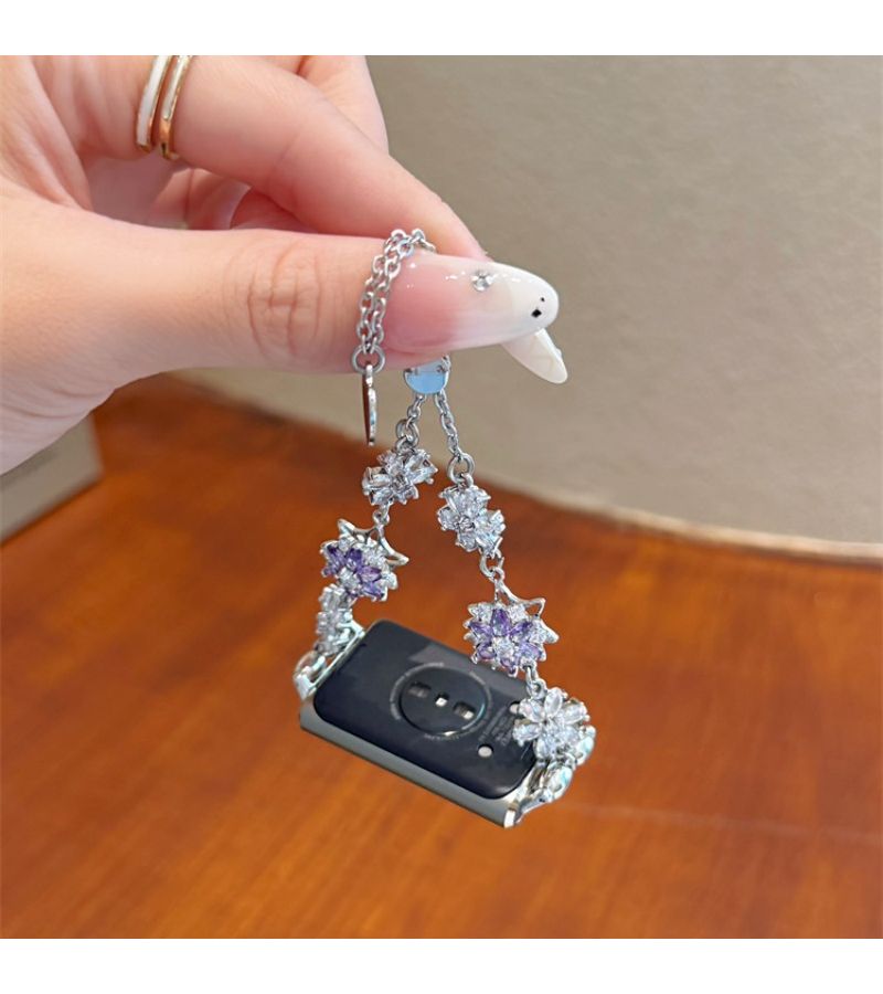 Snowflake Glitter Metal Strap Compatible With Huawei Watch Fit 3 Fit 4 Mixed Colors - Image 4