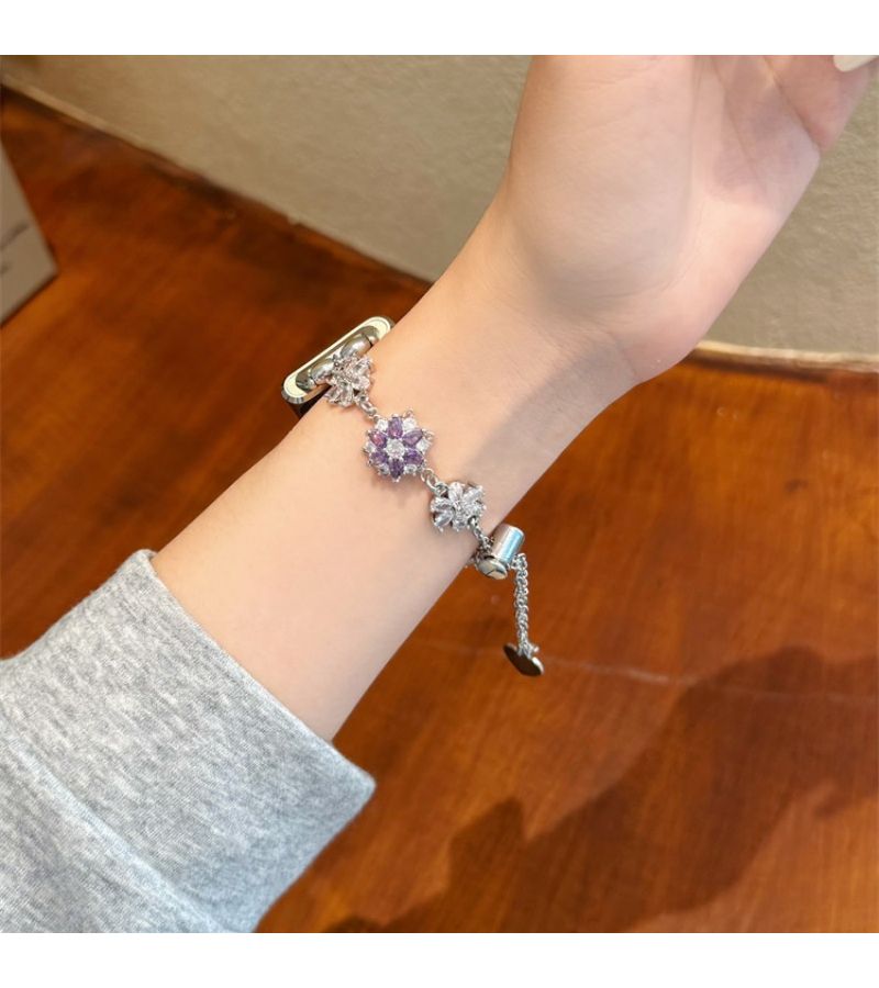 Snowflake Glitter Metal Strap Compatible With Huawei Watch Fit 3 Fit 4 Mixed Colors - Image 3