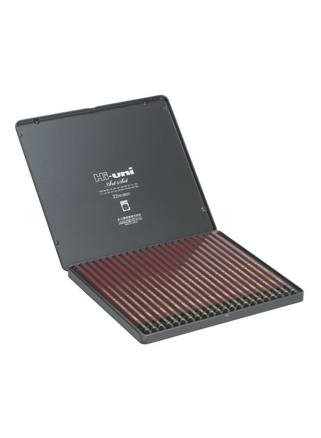 Uni Hi Wooden Pencil Art Set - 10B to 10H - Box of 22 (HUAS) - Image 3