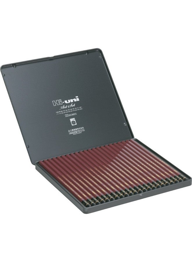 Uni Hi Wooden Pencil Art Set - 10B to 10H - Box of 22 (HUAS) - Image 2
