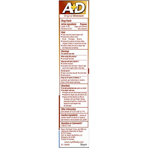 A + D A+D Original Diaper Rash Ointment & Skin Protectant, 1.5 oz - Image 3