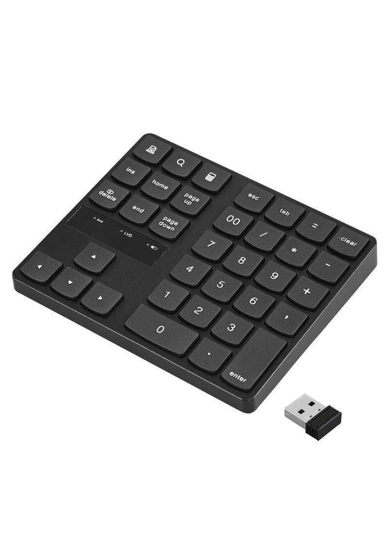 Y&D SYOSI Wireless Number Pad, 2.4G Keypad, Rechargeable 35 Keys Numeric Keypad Ultra-Silent USB-C Compatible for Laptop, Desktop, PC, Notebook  - Image 1