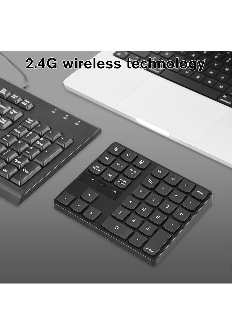 Y&D SYOSI Wireless Number Pad, 2.4G Keypad, Rechargeable 35 Keys Numeric Keypad Ultra-Silent USB-C Compatible for Laptop, Desktop, PC, Notebook  - Image 3