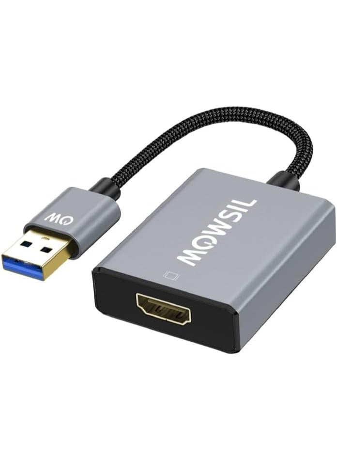 Mowsil USB to HDMI Converter, USB 3.0 to HDMI Adapter,1080P Full HD Video Output - Image 1