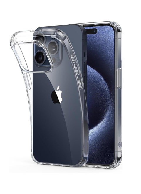 Clear Case for iPhone 15 Pro Max Case, Shockproof Thin Cover, Yellowing-Resistant Slim Transparent TPU Phone Case, Zero Series, Clear