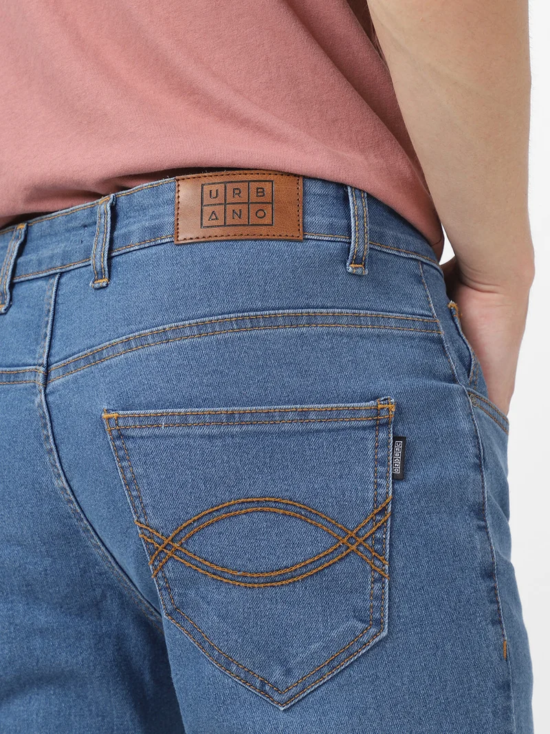 Urbano Fashion  Urbano Fashion Men's Light Blue Washed Bootcut Jeans Stretchable for Men | Best Price UAE