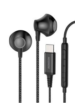 Remson Remson Wired Stereo Earphones USB Type C Connector Headphones Earphone Earbuds Hi-Fi with In-Line Remote Compatible for Samsung Galaxy S21 Ultra 5G S20 FE Note 20 iPad Pro 2018 and Mac Book (Black)  - Image 1