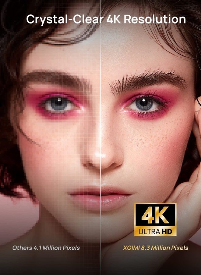 بروجيكتور هورايزون برو 4K، 2200 لومن ANSI، بروجيكتور أفلام أندرويد TV 10.0 مع مكبرات صوت هارمان كاردون مدمجة، تكيف شاشة كيزون التلقائي، بروجيكتور مسرح منزلي