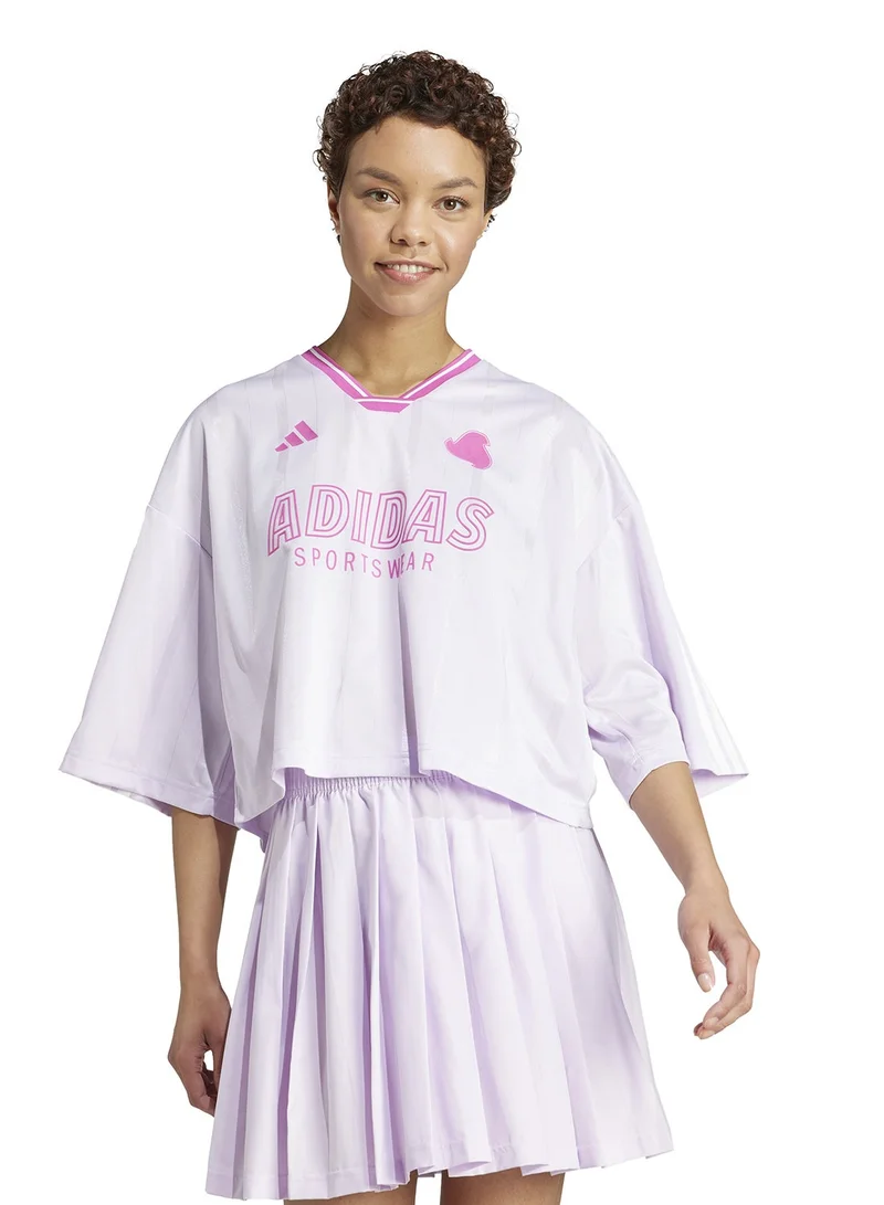 Tiro Cut 3 Stripes Over-Sized Mesh Jersey