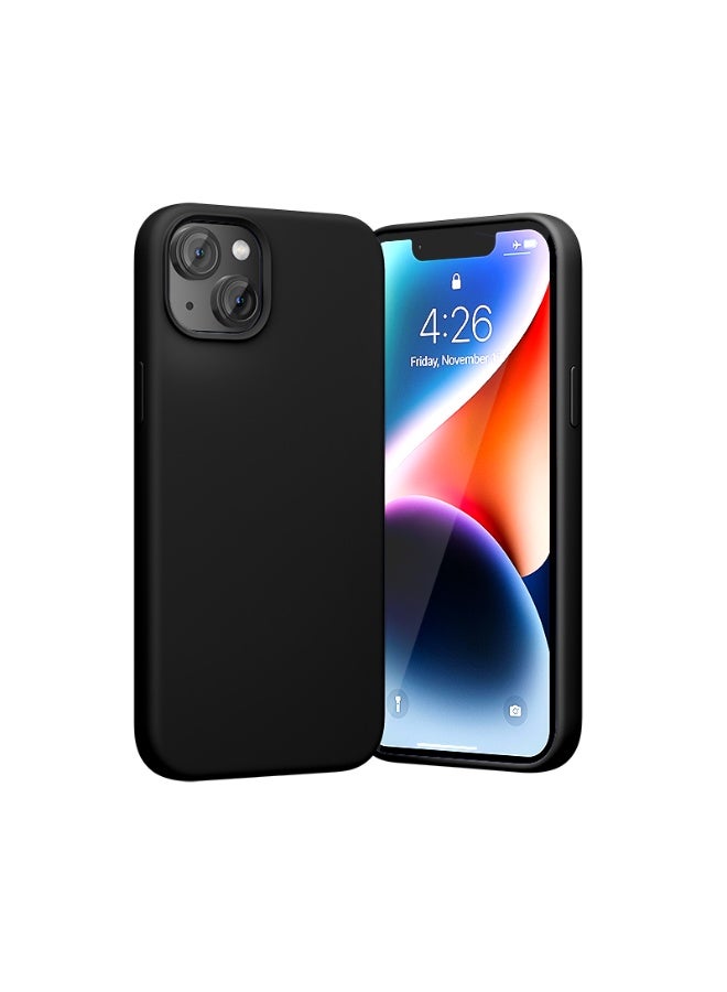 فينشن جراب فينشن سيليكون سائل لهاتف آيفون 14 بلس مع ماج سيف أسود، موديل KUEB0-20 - Image 1