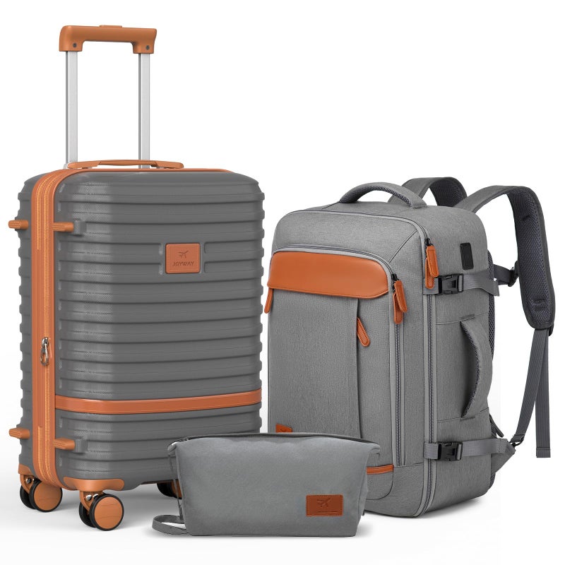 Joyway Expandable Carry on Luggage Sets Airline Approved, Lightweight Hard Shell 20 Inch Carry-on Suitcase with Spinner Wheels - Image 1