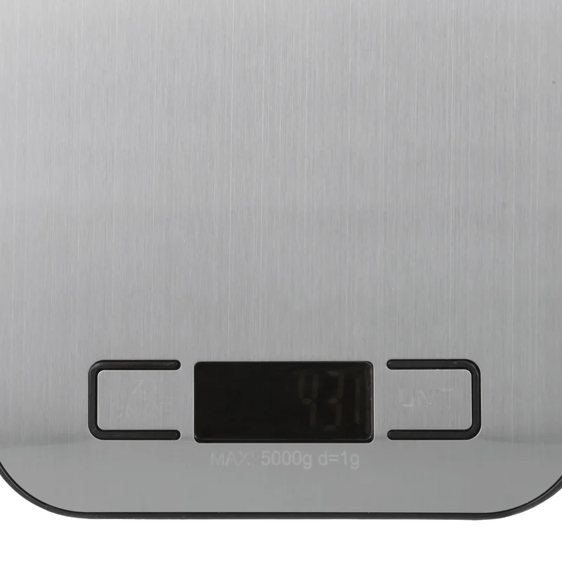 Simply Kitchen Kasanova-Digital Kitchen Scale Inox 5 Kg Black-13.8CM-Silver