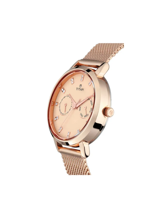 TITAN Women Analog Round Shape Stainless Steel Wrist Watch - 2569WM04 - 40.7 Mm
