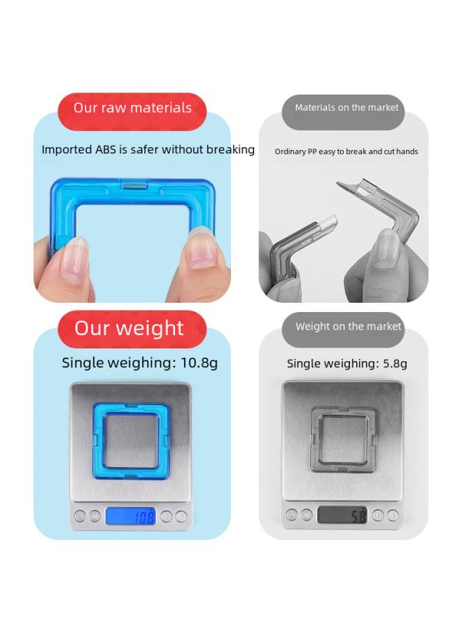 Magnetic Block Magnetic Piece Children's Magnet Jigsaw Puzzle Boys And Girls Baby Magnet Puzzle Assembled Toys Wholesale-Color:Pure 50 Pieces [small Tiger Rolling Bucket]  - Image 5