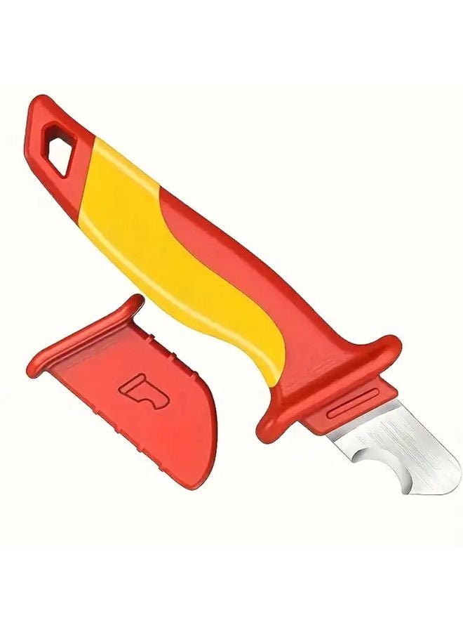 Insulated Cable Stripping Knife Set With 4 Blades And Protective Sheath Color 321713 - Image 1