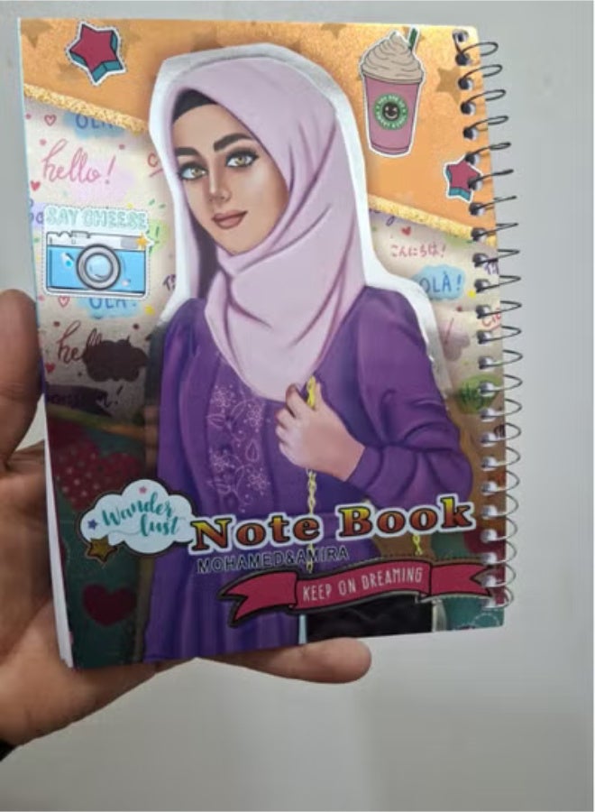 نوت بوك دفتر  A5 سلك مطبوع 100 ورقة - Image 1