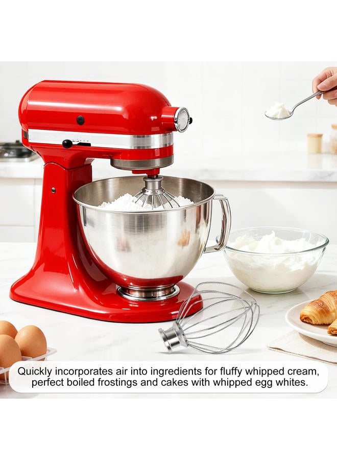 Mttobo Dishwasher Safe K45WW Wire Whip for Kitchenaid Whisk Attachment 4.5QT-5QT Tilt-Head Stand Mixer,-All Stainless Steel Kitchen aid Whisk Attachment for Cream, Frostings, Cakes - Image 2