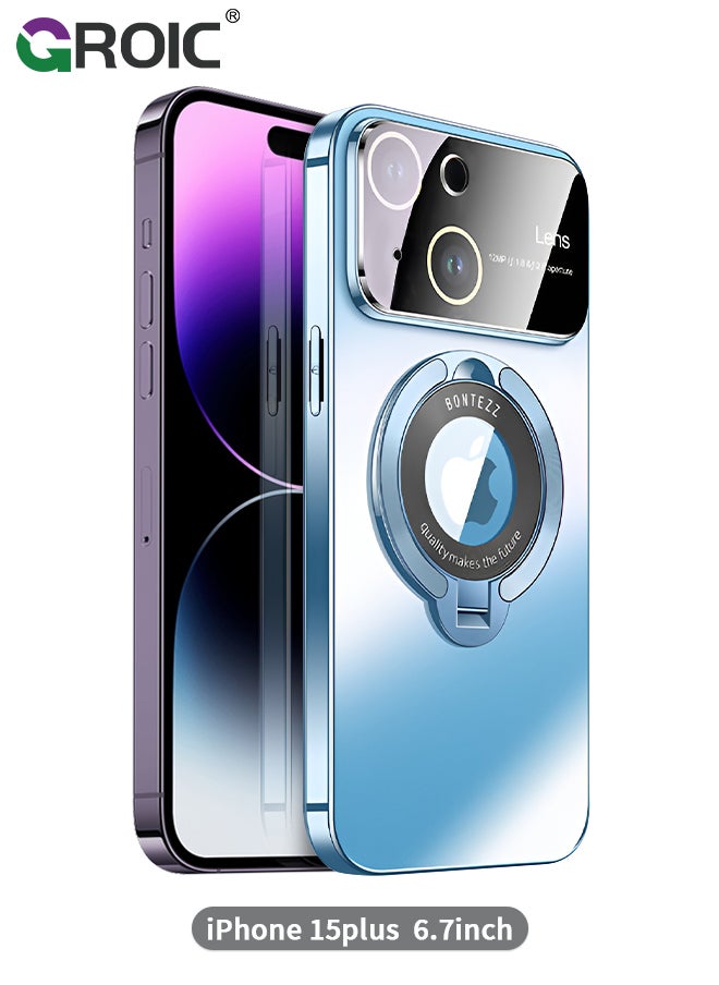 GROIC - For iPhone 15 Plus Case with Magnetic Invisible Stand, Compatible with MagSafe, Official Color Match for iPhone, Phone Cover with Lens Protection,iPhone 15 Plus 6.7'' Shockproof Phone Shell - Image 1