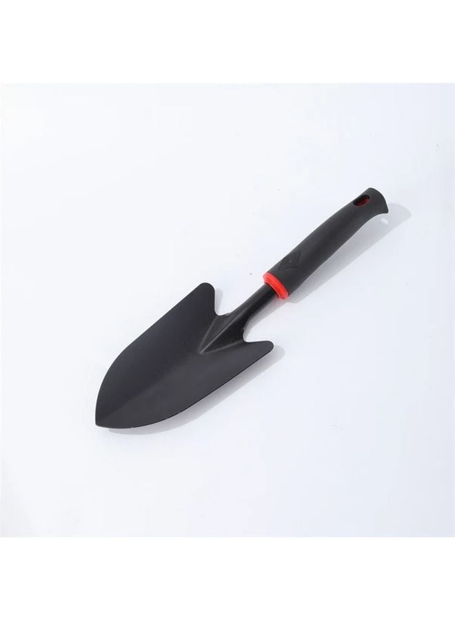 Durable Black Carbon Steel Wide Shovel With Orange Plastic Handle Gardening Tool - Image 3