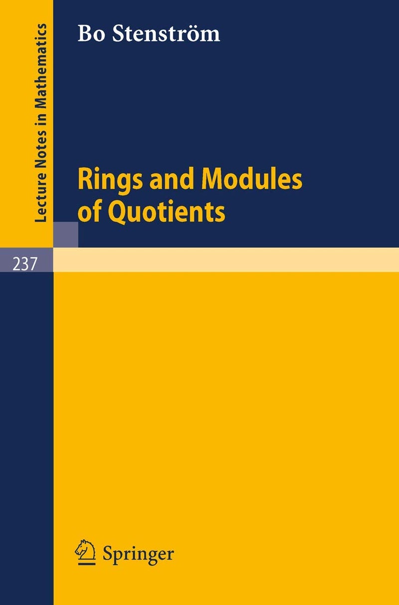 Rings and Modules of Quotients 
