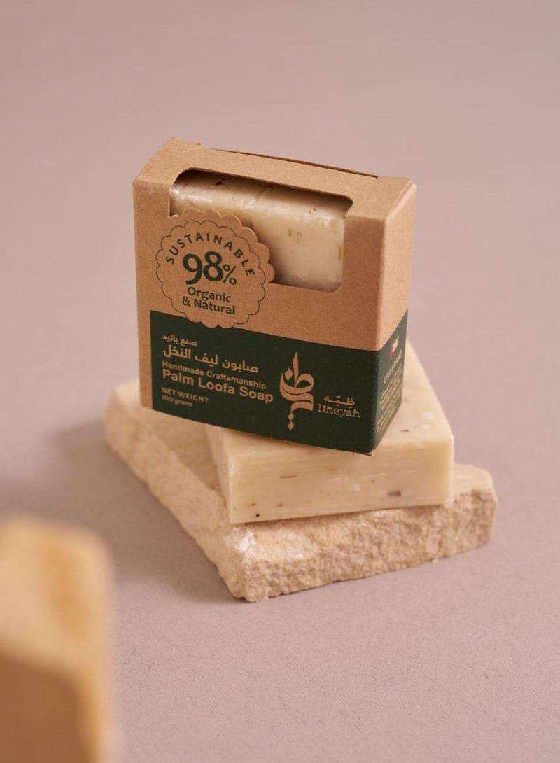 Dheyah Palm Loofah Soap – Exfoliating Natural Loofah Body Soap for Deep Cleansing, Smooth & Soft Skin - Image 1