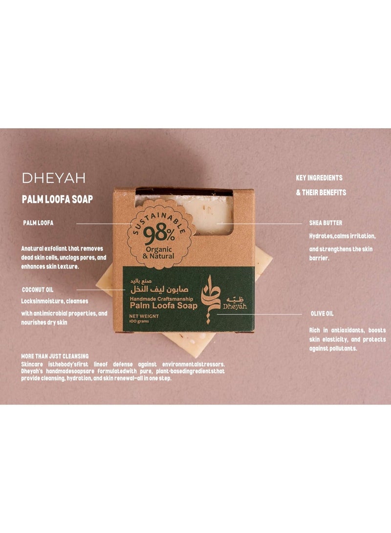 Dheyah Palm Loofah Soap – Exfoliating Natural Loofah Body Soap for Deep Cleansing, Smooth & Soft Skin - Image 2