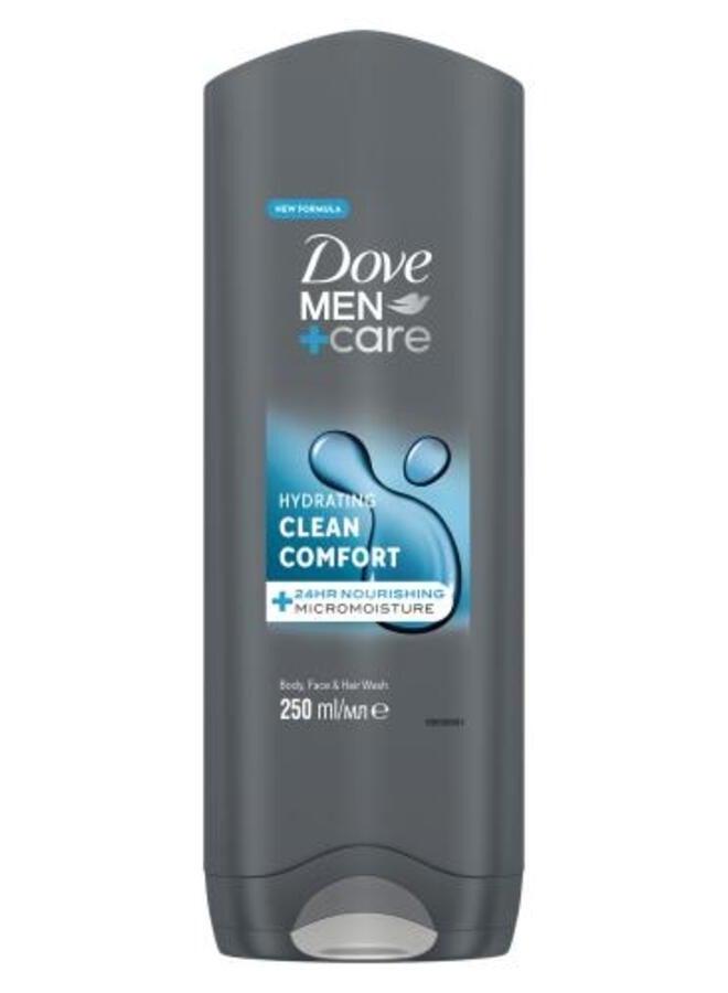 Clean Comfort Body, Face & Hair Wash - 250ml