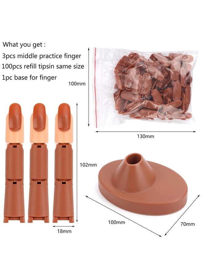 Ruby Face Rubyface Nail Practice Fingers for Acrylic Nails, 3 Nails for Practice Hand for Acrylic, Training Fingers for Nail Art Beginners, Fake Fingers with Nail for Hand Training - Image 3