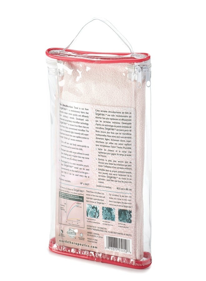 Earth Therapeutics Ultra-Absorbent Quick-Dry Hair & Body Towel (Pink) - Image 2
