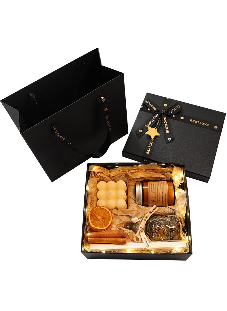 Mei Lifestyle Lavender Aromatic Dried Botanicals Reed Diffuser Scented Candle Jar and Bubble Candle Gift Set with Luxury Box  - Image 5