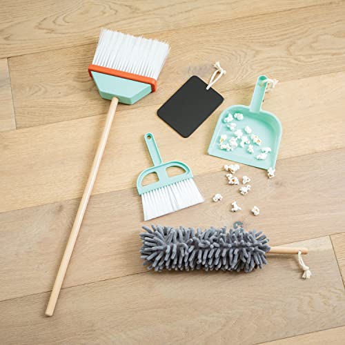 MindWare Oh So Fun Cleaning Cart Kids Cleaning Set Includes Kid Size Broom Other Cleaning Toys for Kids 3 Up - Image 5