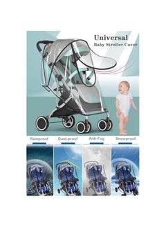 MOXO Clear Universal Stroller Cover  Rain Snow Dust and Wind Protection for Baby Strollers  TravelFriendly Design  Jogging Prams and Buggy Canopy  Shield Your Baby from the Elements  - Image 3