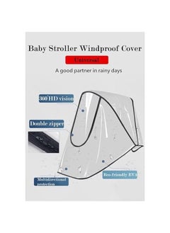 MOXO Clear Universal Stroller Cover  Rain Snow Dust and Wind Protection for Baby Strollers  TravelFriendly Design  Jogging Prams and Buggy Canopy  Shield Your Baby from the Elements  - Image 4
