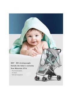 MOXO Clear Universal Stroller Cover  Rain Snow Dust and Wind Protection for Baby Strollers  TravelFriendly Design  Jogging Prams and Buggy Canopy  Shield Your Baby from the Elements  - Image 2