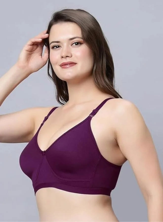 Take Two Purple Everyday Light Padded Bra By Lazzycat