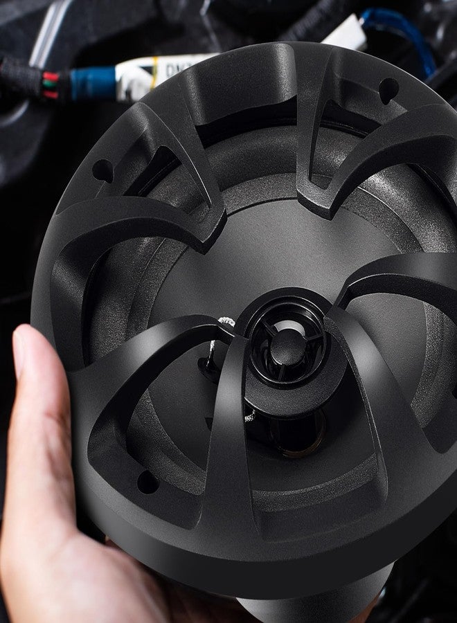 Datanly 2 Pairs 2-Way Coaxial Car Audio Speakers Full Range 6.5" Round Speakers with Powerful Sound and Easy Installation 100w Max Enhanced Bass Response Black Car Speakers - Image 5