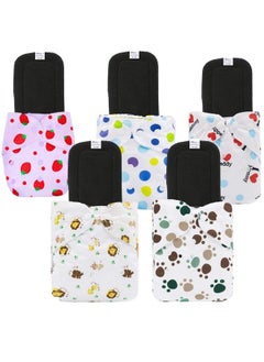 BabyMoon Washable & Reusable Cloth Diaper Pocket With Grey Insert Pack Of 10  - Image 2