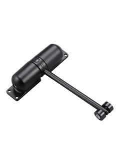 SYOSI Automatic Door Closer, SYOSI Safety Wheel Roller Spring Door Closer Easy to Install to Convert Hinged Doors to Self-Closing Diecast Construction Black  - Image 1