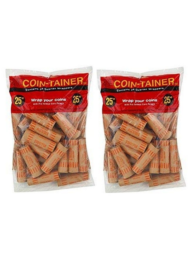 iit Atb 72 Pcs Preformed Quarter Tubes Paper Coin Wrapper Shotgun Roll (144 Pcs) - Image 2