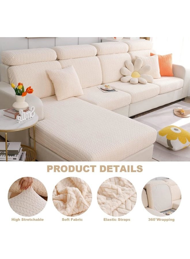 Yoovat Magic Sofa Covers Soothing Home Sofa Cushion Covers Sofa Hero Covers for Couch Magic Couch Covers Stretch Slipcovers for Couches and Sofas (Wheat-Blue,Back Cover L) - Image 5