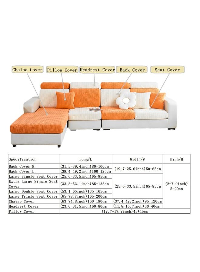 Yoovat Magic Sofa Covers Soothing Home Sofa Cushion Covers Sofa Hero Covers for Couch Magic Couch Covers Stretch Slipcovers for Couches and Sofas (Wheat-Blue,Back Cover L) - Image 4