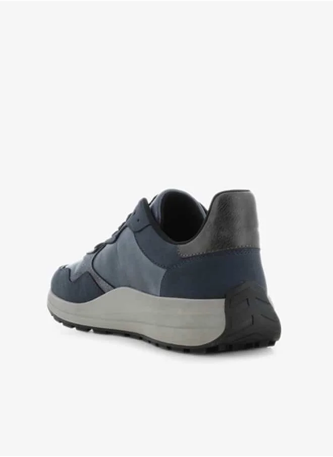 اس جي Men's Panelled Lace-Up Low Ankle Sneakers